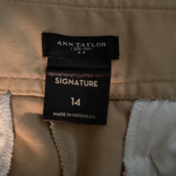 ANN Taylor plus‎ signature high rise tan chino Bermuda shorts - Picture 3 of 5